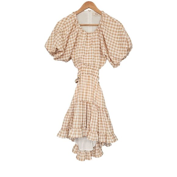 Women's - Mable Gingham Cutout Dress, Size Small - Picture 3 of 12